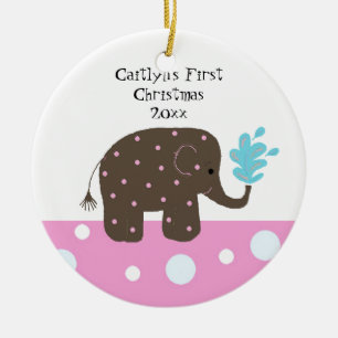 Elefant Babys erstes Weihnachten Keramikornament