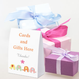 Elefant Babyshower-Karten und Geschenke Tischaufsteller