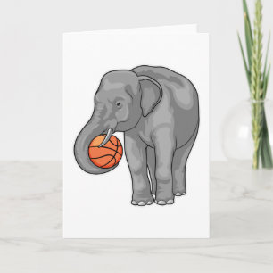 Elefant Basketballspieler Basketball Karte