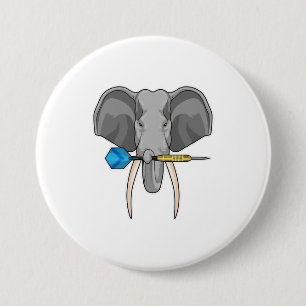 Elefant bei Darts mit Dart Button