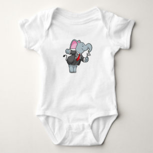 Elefant bei Musik mit Dreieck Baby Strampler