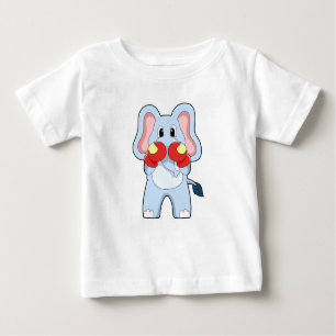 Elefant beim Boxen mit Boxhandschuhen Baby T-shirt