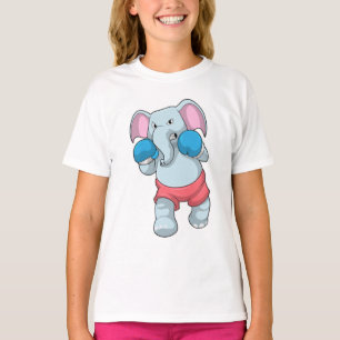 Elefant beim Boxen mit Boxhandschuhen T-Shirt