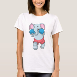 Elefant beim Boxen mit Boxhandschuhen T-Shirt