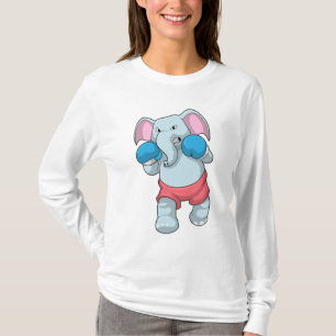 Elefant beim Boxen mit Boxhandschuhen T-Shirt