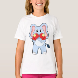 Elefant beim Boxen mit Boxhandschuhen T-Shirt