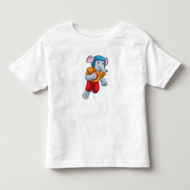 Elefant beim Fußball-Sport Kleinkind T-shirt (Vorderseite)
