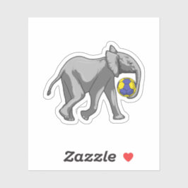 Elefant beim Handball-Sport Aufkleber