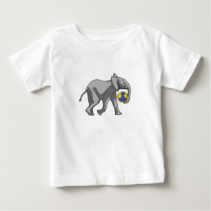 Elefant beim Handball-Sport Baby T-shirt