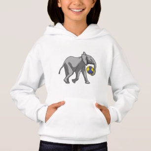 Elefant beim Handball-Sport Hoodie