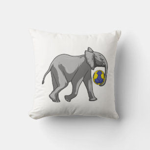 Elefant beim Handball-Sport Kissen