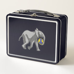 Elefant beim Handball-Sport Metall Brotdose