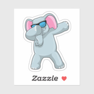 Elefant beim Hip-Hop-Tanz Dab Aufkleber
