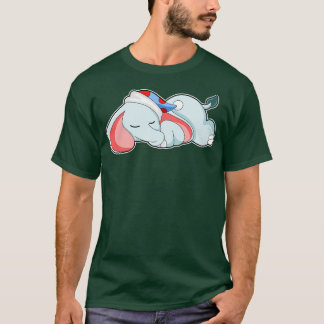 Elefant beim Schlafen mit Schlafmütze T-Shirt