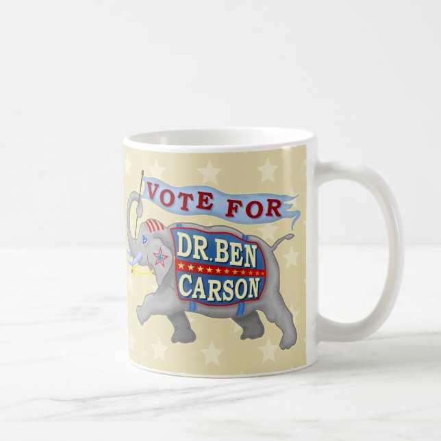 Elefant Ben-Carson Präsidenten-2016 Republikaner Kaffeetasse (Rechts)