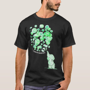 Elefant bläst grüne Balloons Nierenerkrankung auf T-Shirt