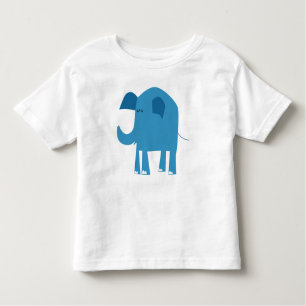 Elefant, blau, glücklich kleinkind t-shirt