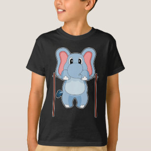 Elefant Bodybuilder Klimmzüge Bodybuilding T-Shirt