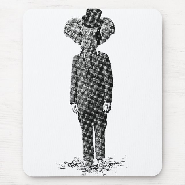 Elefant Dandy Mousepad (Vorne)
