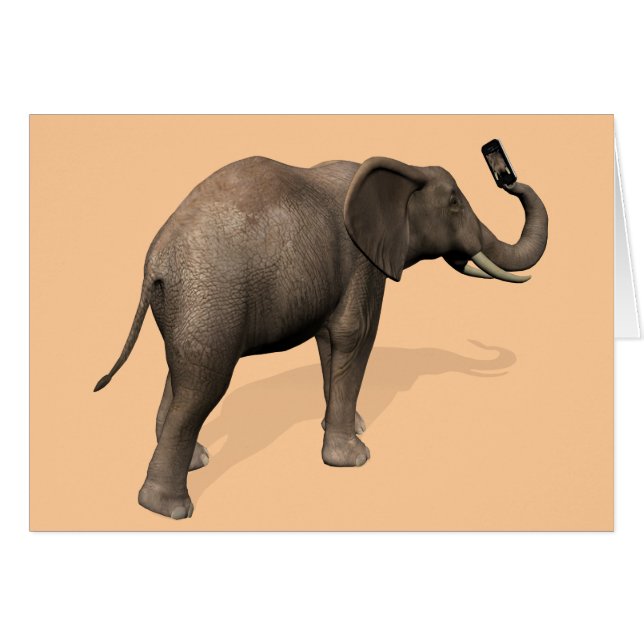 Elefant, der eine Selfie einnimmt (Vorderseite (Horizontal))