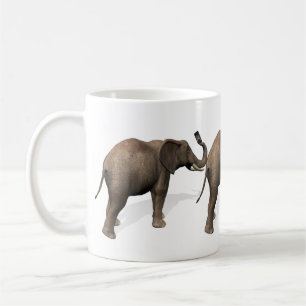 Elefant, der eine Selfie einnimmt Kaffeetasse
