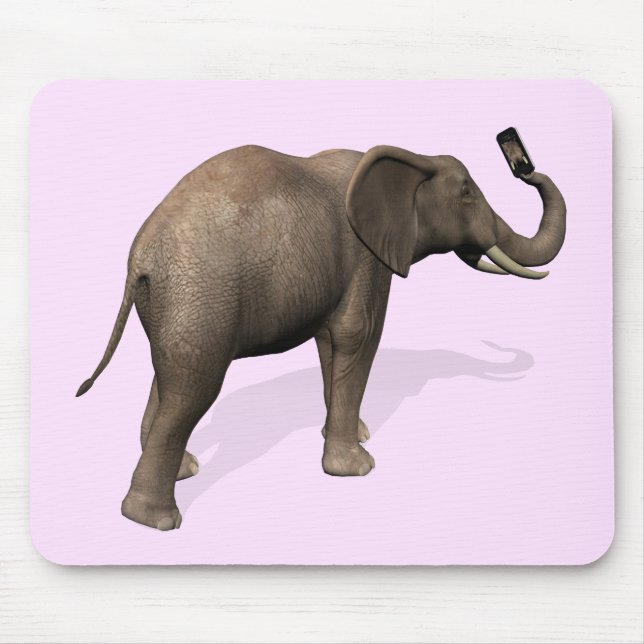 Elefant, der eine Selfie einnimmt Mousepad (Vorne)