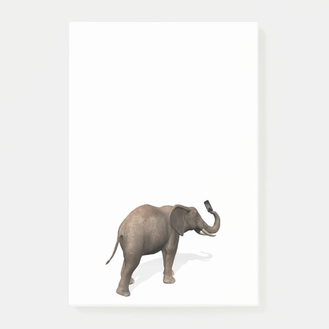 Elefant, der eine Selfie einnimmt Post-it Klebezettel (Vorderseite)