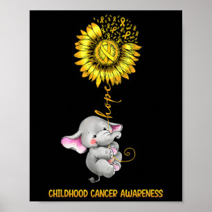 Elefant der Hoffnung für das Bewusstsein für Kinde Poster