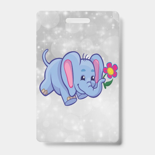 Elefant des niedlichen Cartoon Ausweis (Vorderseite)