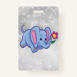 Elefant des niedlichen Cartoon Ausweis