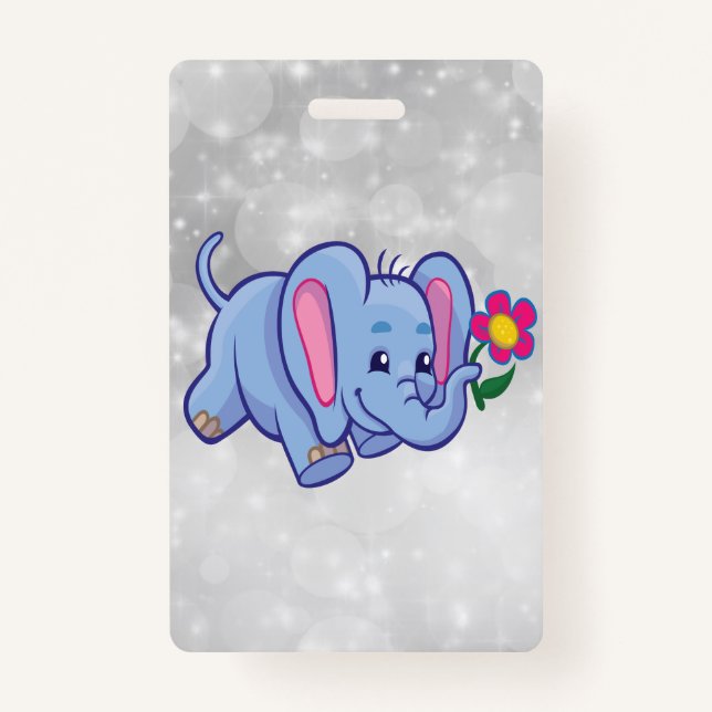 Elefant des niedlichen Cartoon Ausweis (Vorderseite)