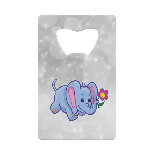 Elefant des niedlichen Cartoon Geldbeutel Flaschenöffner (Vorderseite)