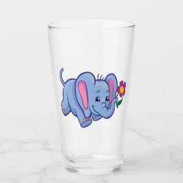 Elefant des niedlichen Cartoon Glas