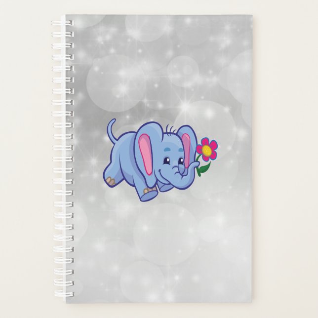 Elefant des niedlichen Cartoon Planer (Vorderseite)