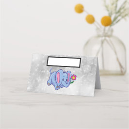 Elefant des niedlichen Cartoon Platzkarte