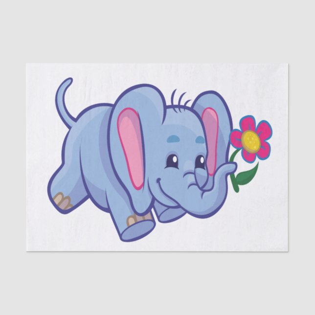 Elefant des niedlichen Cartoon Seidenpapier (Vorderseite)
