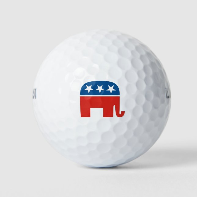 Elefant des republikanischen Party in USA Golfball (Vorderseite)
