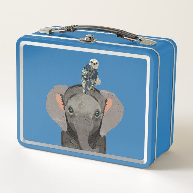 ELEFANT & FALKE METALL BROTDOSE (Vorderseite)