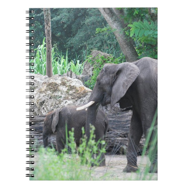 Elefant-Familien-Notizbuch Notizblock (Vorderseite)