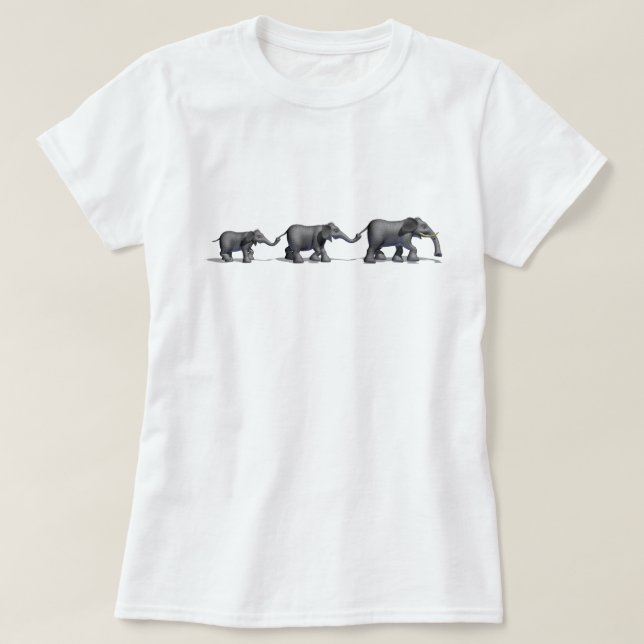 Elefant-Familien-T - Shirt (Design vorne)