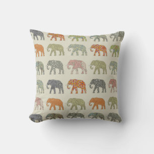 Elefant Farbige Tier Muster Modern Kissen