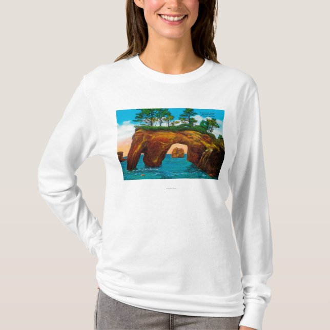 Elefant-Felsen auf Washington-Küste T-Shirt (Vorderseite)