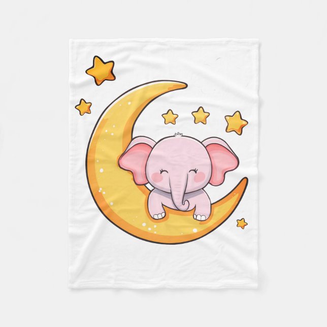 Elefant Fleecedecke (Vorderseite)