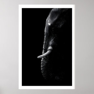 Elefant Fotodruck Minimalistischer Safari-Kunst Poster