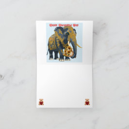Elefant für den Valentinstag. Dankeskarte