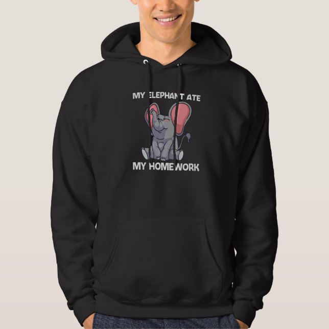Elefant Für Kinder Jungen Wildlife Indischer Elefa Hoodie (Vorderseite)