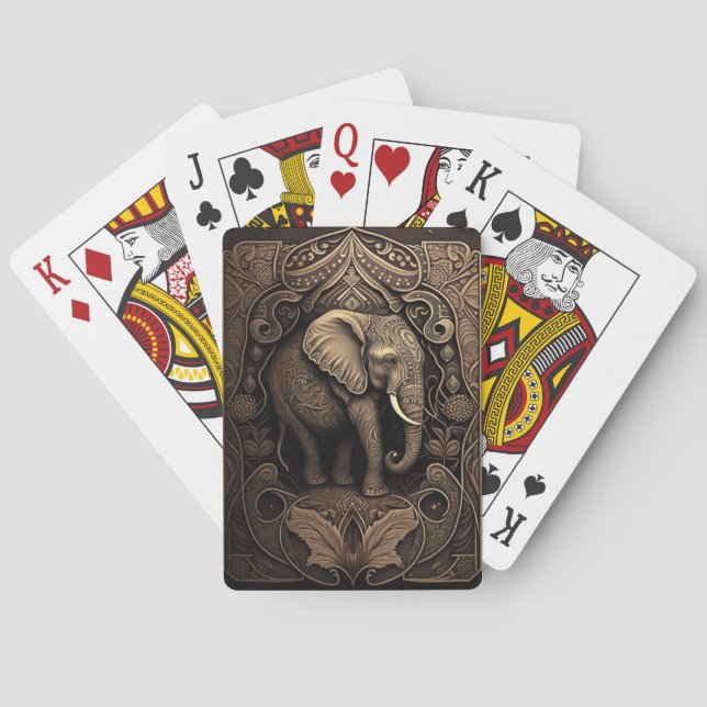 Elefant für klassische Spielkarten 1 (Rückseite)