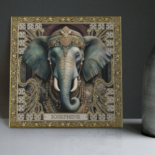 Elefant Geist Tier Carpetpunk Juwelen Altarstück Fliese
