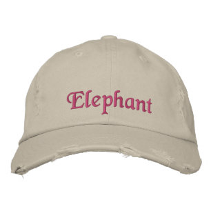 Elefant Geist Tier Rustikaler Stein Rosa Bestickte Baseballkappe