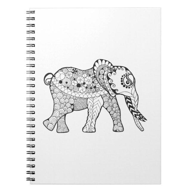 Elefant-Gekritzel Notizblock (Vorderseite)